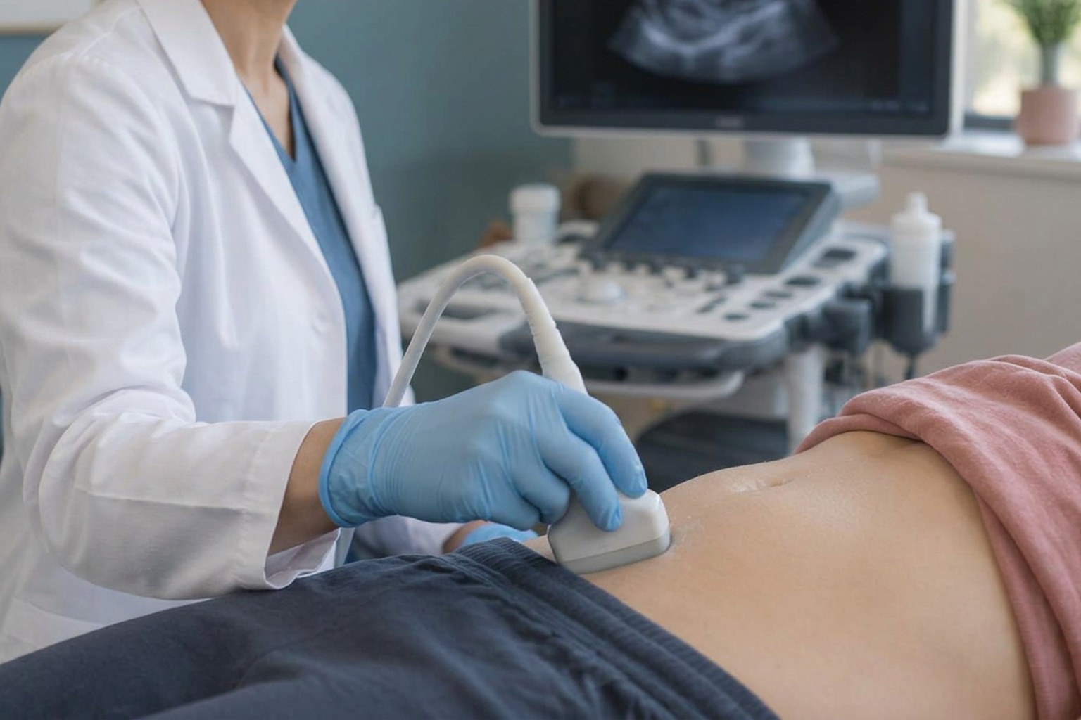 Avaliação com ultrassom abdominal